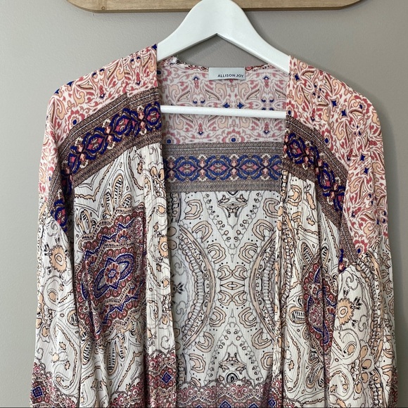 Allison Joy Printed Kimono Multicolored Sz M/L - Picture 2 of 10